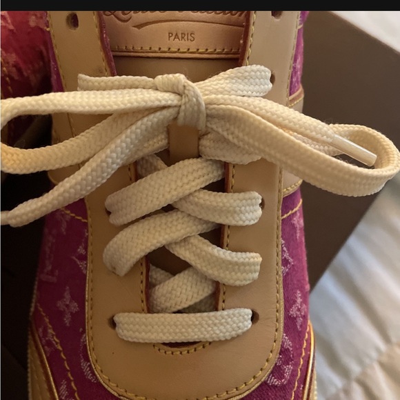 Louis Vuitton magenta monogram denim and leather - Picture 3 of 4
